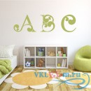 Декоративная наклейка ABC буквы