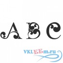 Декоративная наклейка ABC буквы