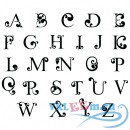 Декоративная наклейка англ алфавит шрифт