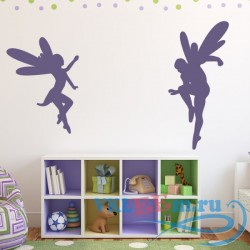 Декоративная наклейка феи мальчик и девочка танцующие