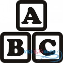 Декоративная наклейка ABC кубики 