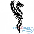 Декоративная наклейка Огненный дракон с крыльями