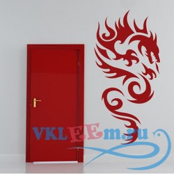 Декоративная наклейка Огненный дракон на стену