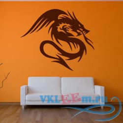 Декоративная наклейка Крылатый дракон с языком