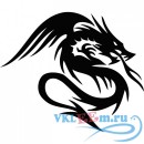 Декоративная наклейка Крылатый дракон с языком