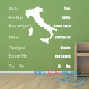 Декоративная наклейка разговор на англо итальянском языке