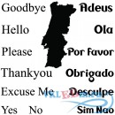 Декоративная наклейка фразы англо португальские