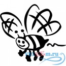Декоративная наклейка пчелка мульт
