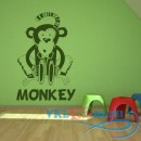 Декоративная наклейка сидячая обезьяна