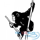 Декоративная наклейка Шимпанзе на ходулях
