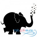 Декоративная наклейка влюбленный большой слон