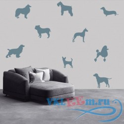 Декоративная наклейка Группа собак