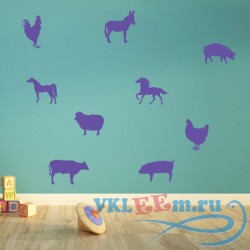 Декоративная наклейка Животные с фермы