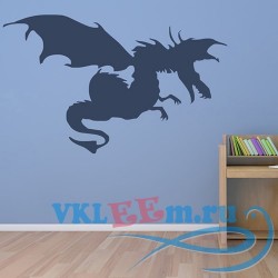Декоративная наклейка порящий дракон 