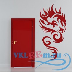 Декоративная наклейка огненный дракон