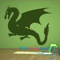 Декоративная наклейка большой и могучий дракон