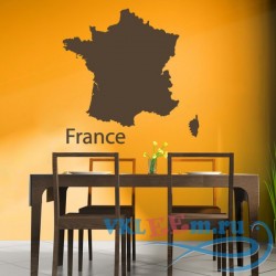 Декоративная наклейка страна Франция 