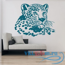 Декоративная наклейка профиль леопарда