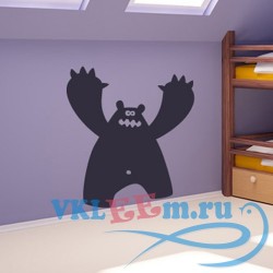 Декоративная наклейка привет медведь 