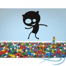 Декоративная наклейка танцующий монстр