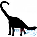 Декоративная наклейка динозавр с длиной шеей 