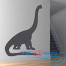 Декоративная наклейка динозавр с длинным хвостом и шеей