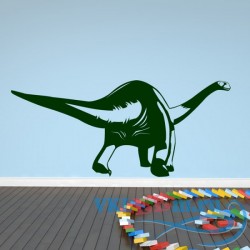Декоративная наклейка идущий динозавр