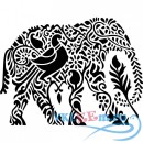 Декоративная наклейка Узорчатый слон