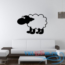 Декоративная наклейка мохнатая овечка