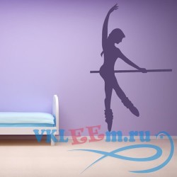 Декоративная наклейка  Балерина на тренировке