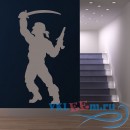 Декоративная наклейка Pirate пират со саблей и пистолетом 