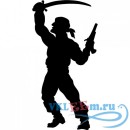 Декоративная наклейка Pirate пират со саблей и пистолетом 