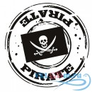 Декоративная наклейка Pirate пиратская круглая эмблема 