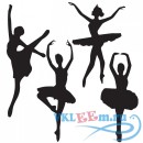 Декоративная наклейка  Танцующие балерины 