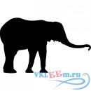 Декоративная наклейка Слон силуэт