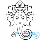 Декоративная наклейка ганаша индийский слон