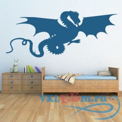 Декоративная наклейка Затаившийся крылатый дракон