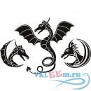 Декоративная наклейка Коллекция фантастических драконов