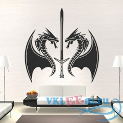 Декоративная наклейка Драконий меч