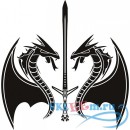 Декоративная наклейка Драконий меч