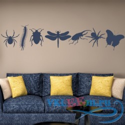 Декоративная наклейка разные насекомые 