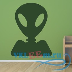 Декоративная наклейка инопланетянин в экране