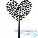 Декоративная наклейка дерево в виде сердечко