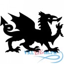 Декоративная наклейка Уэльс Дракон профиль