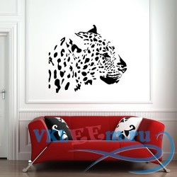 Декоративная наклейка Грозный леопард