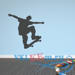 Декоративная наклейка Прыжок скейтера 