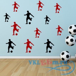 Декоративная наклейка удар по мячу в футболе 