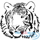 Декоративная наклейка Кошачий тигр портрет