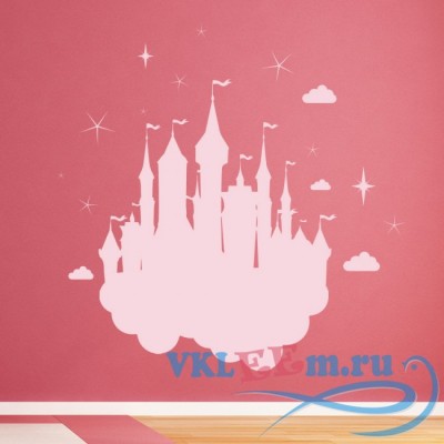 Декоративная наклейка замок сказочного королевства