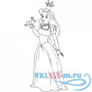 Декоративная наклейка принцесса из мультика
